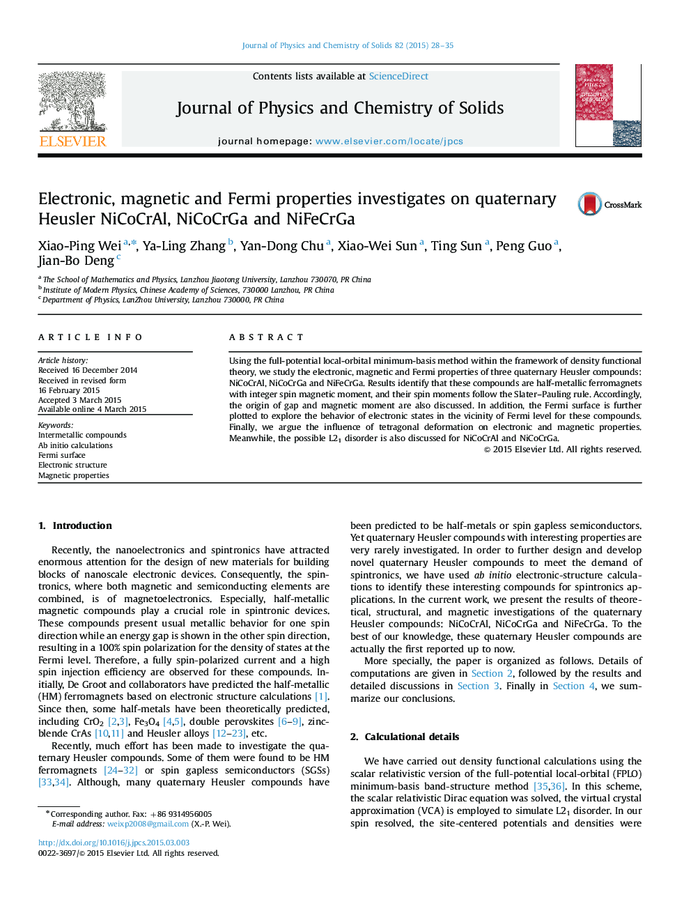 Electronic, magnetic and Fermi properties investigates on quaternary Heusler NiCoCrAl, NiCoCrGa and NiFeCrGa