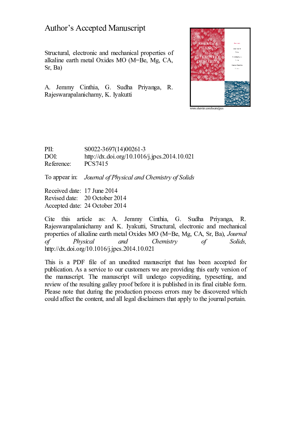 Structural, electronic and mechanical properties of alkaline earth metal oxides MO (M=Be, Mg, Ca, Sr, Ba)