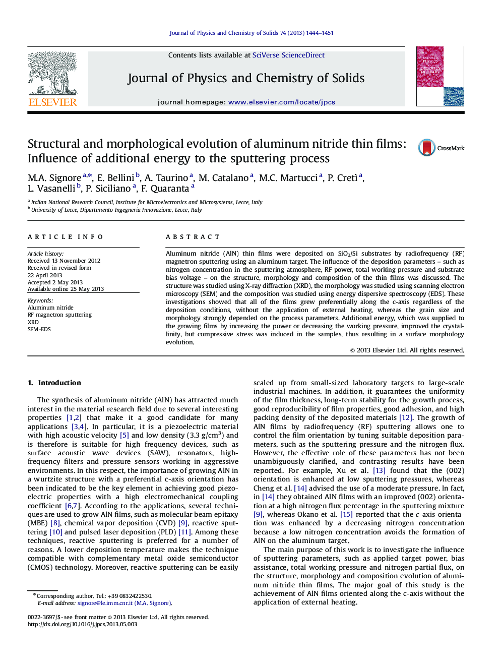 Structural and morphological evolution of aluminum nitride thin films: Influence of additional energy to the sputtering process