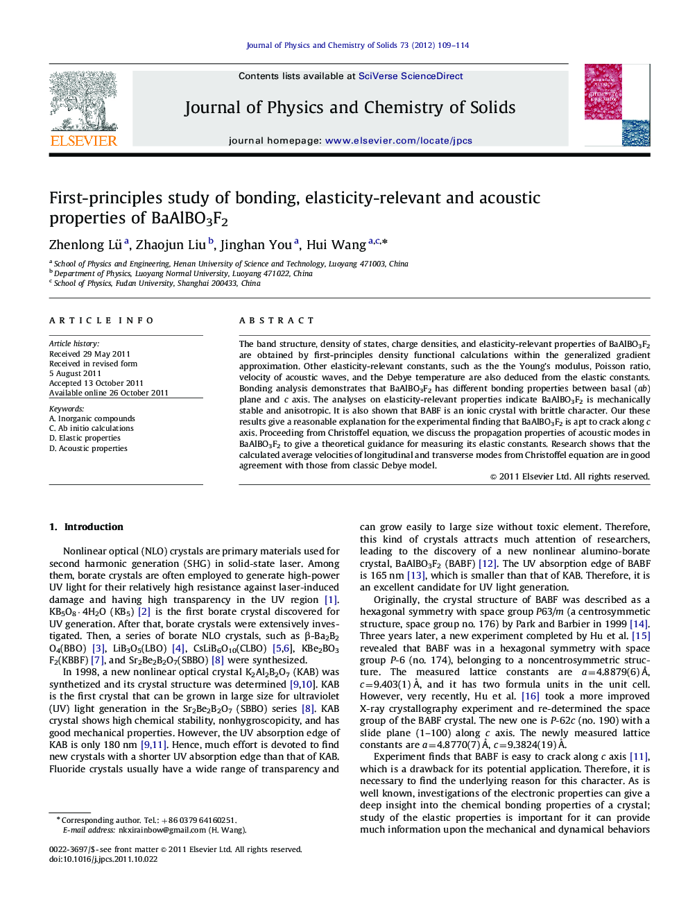 First-principles study of bonding, elasticity-relevant and acoustic properties of BaAlBO3F2