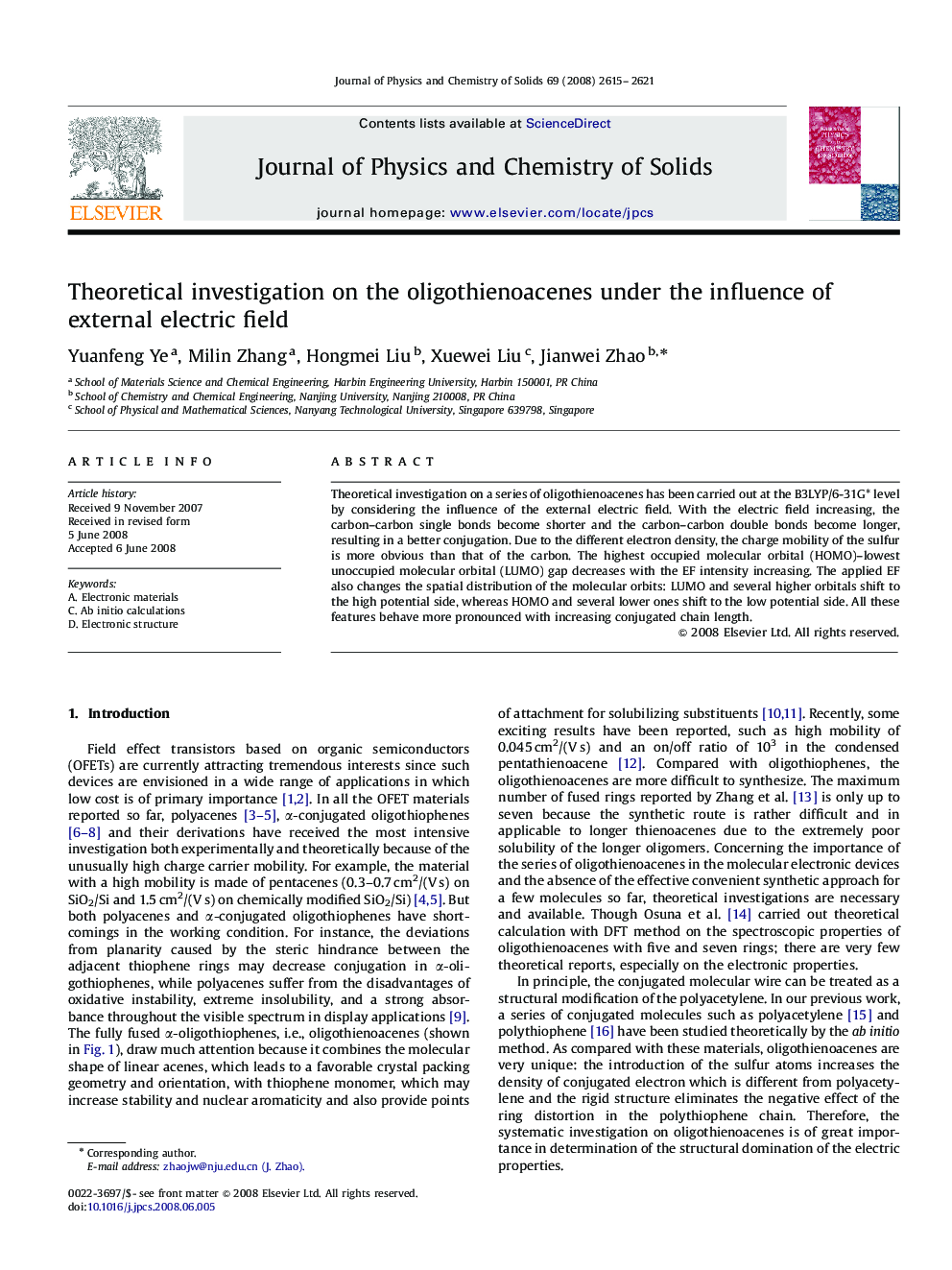 Theoretical investigation on the oligothienoacenes under the influence of external electric field