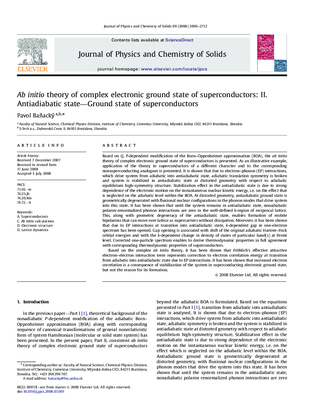 Ab initio theory of complex electronic ground state of superconductors: II.: Antiadiabatic state—Ground state of superconductors