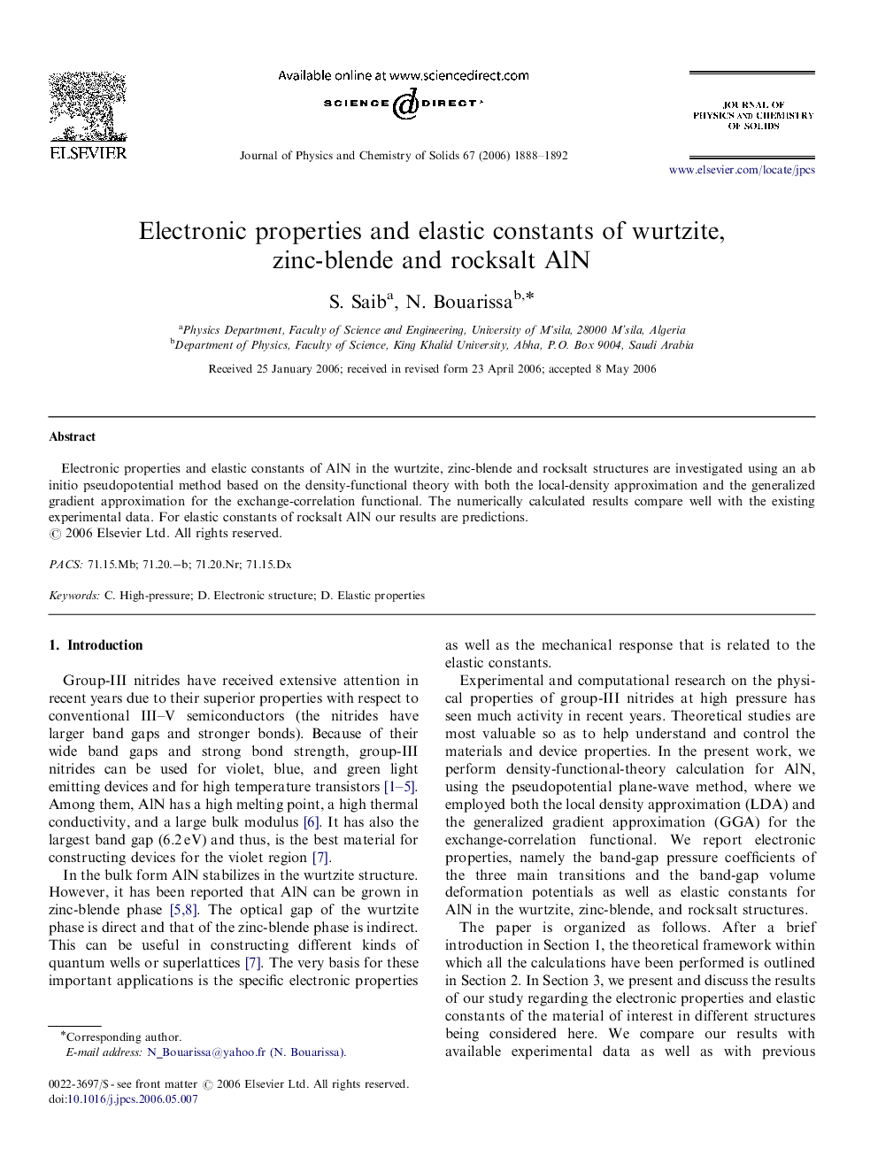 Electronic properties and elastic constants of wurtzite, zinc-blende and rocksalt AlN