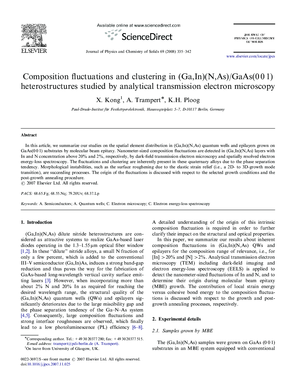 Composition fluctuations and clustering in (Ga,In)(N,As)/GaAs(0Â 0Â 1) heterostructures studied by analytical transmission electron microscopy
