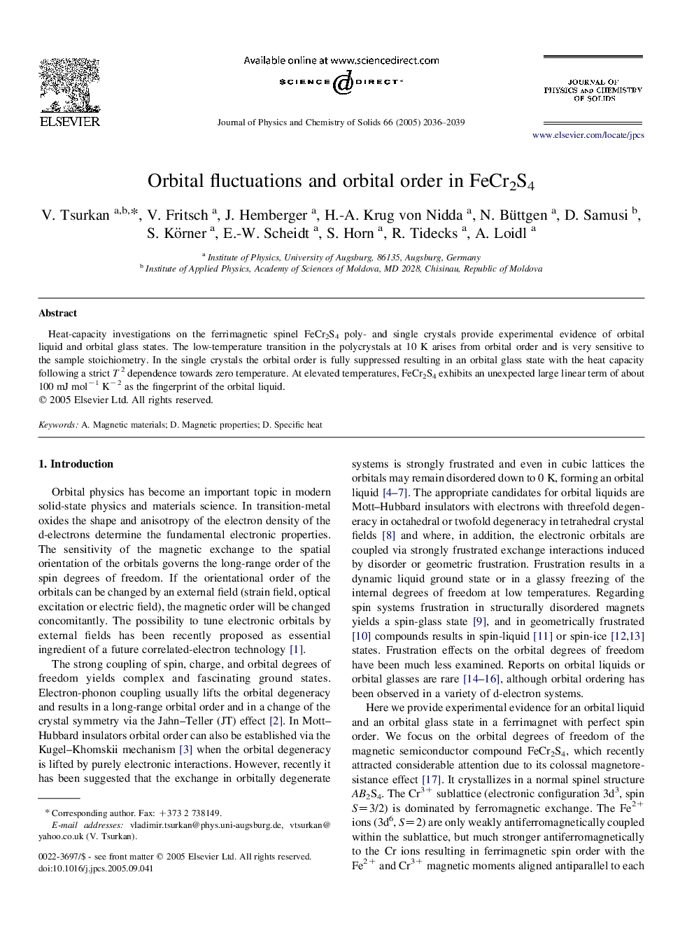 Orbital fluctuations and orbital order in FeCr2S4