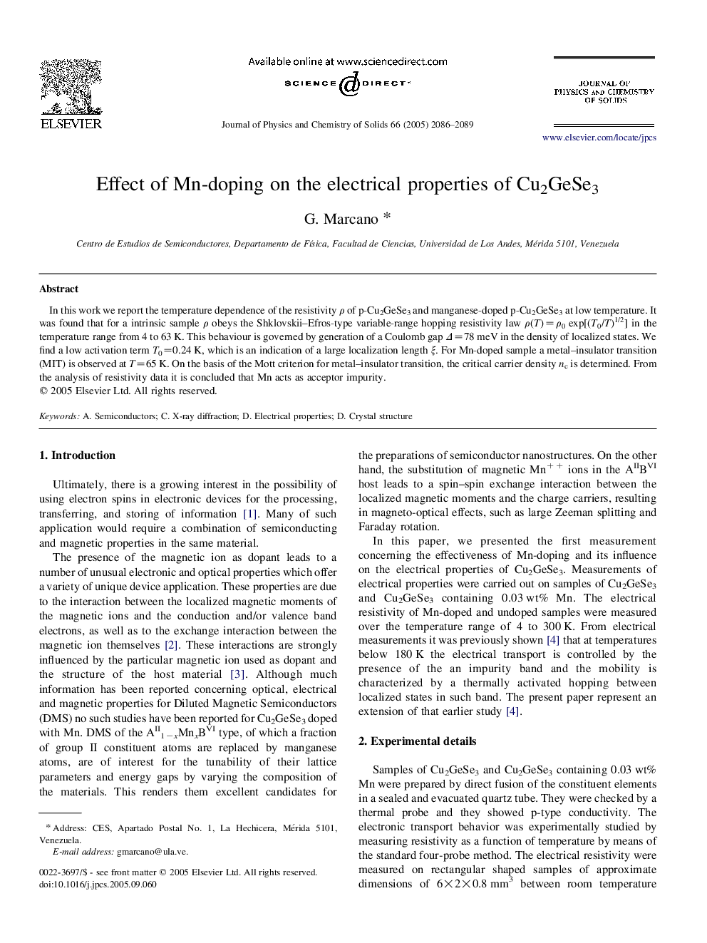 Effect of Mn-doping on the electrical properties of Cu2GeSe3