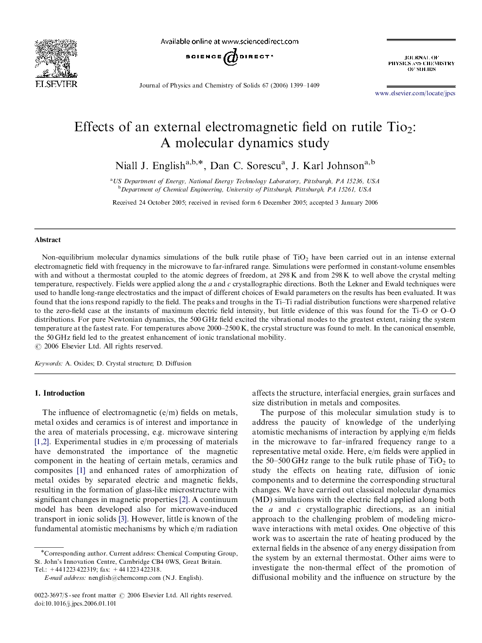 Effects of an external electromagnetic field on rutile Tio2: A molecular dynamics study