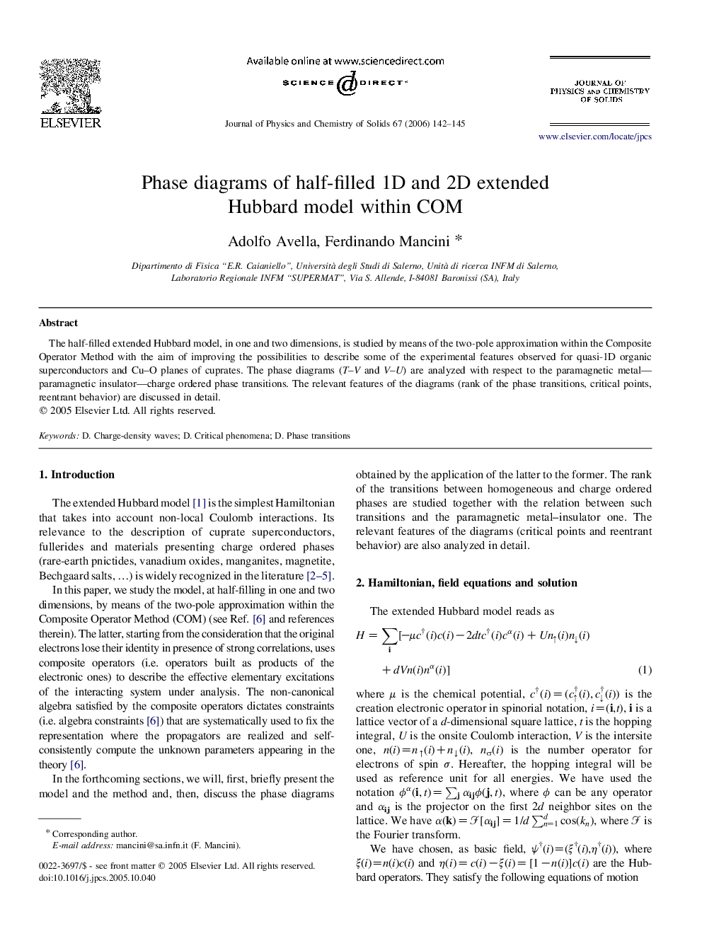 Phase diagrams of half-filled 1D and 2D extended Hubbard model within COM