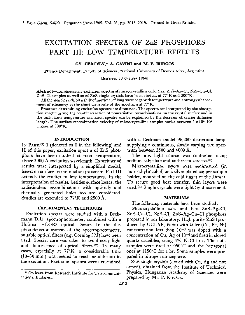 Excitation spectra of ZnS phosphors part III: Low temperature effects