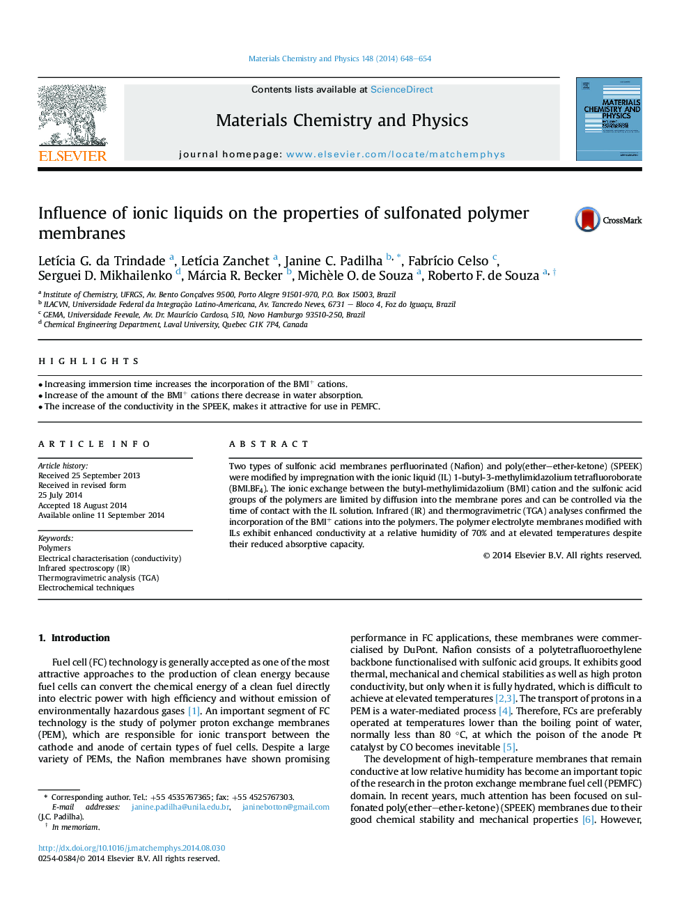 Influence of ionic liquids on the properties of sulfonated polymer membranes