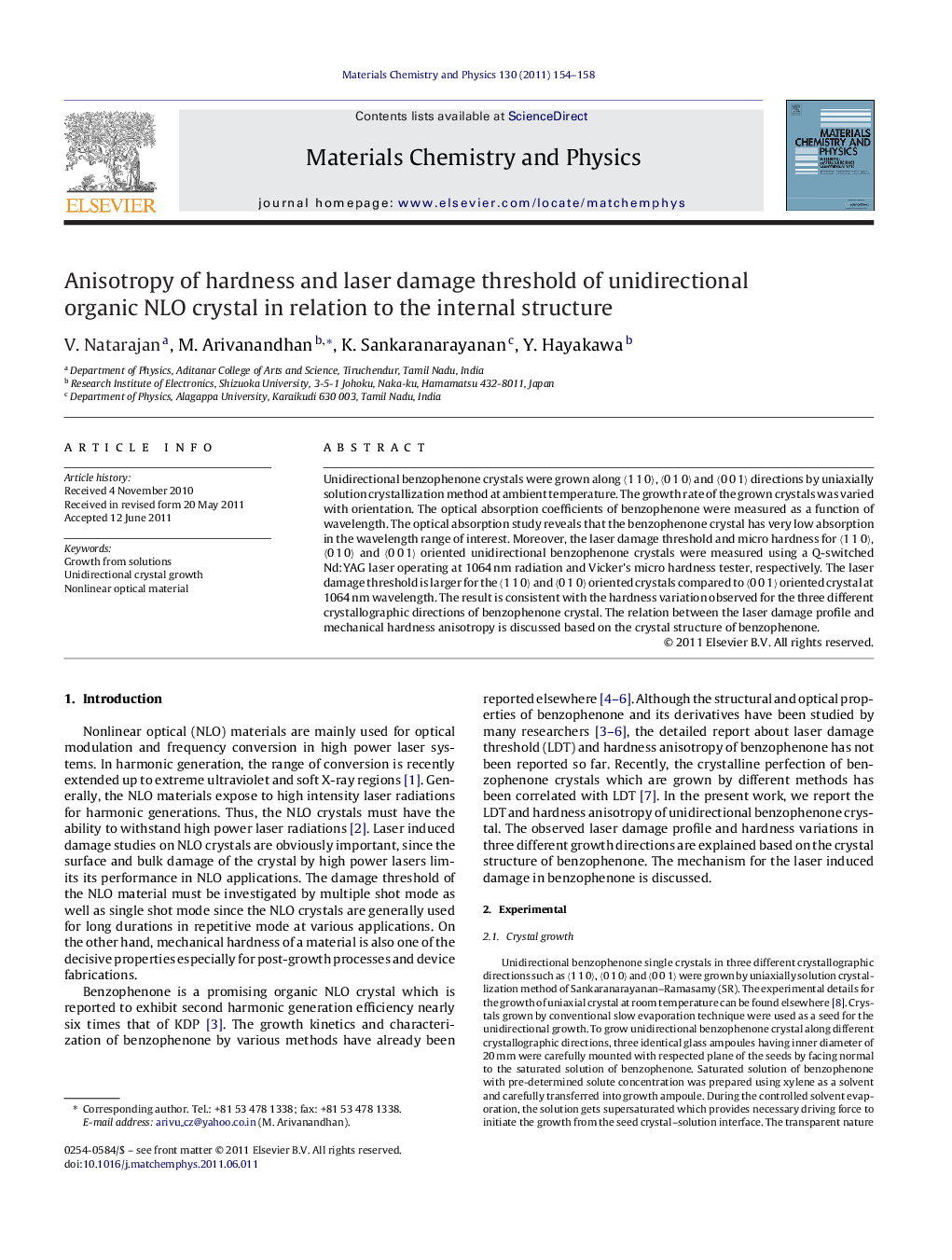 Anisotropy of hardness and laser damage threshold of unidirectional organic NLO crystal in relation to the internal structure