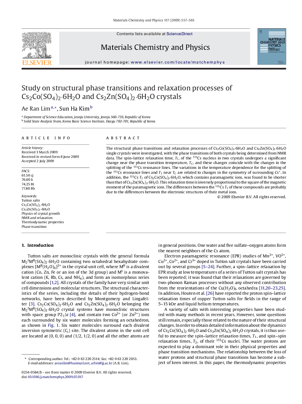 Study on structural phase transitions and relaxation processes of Cs2Co(SO4)2·6H2O and Cs2Zn(SO4)2·6H2O crystals