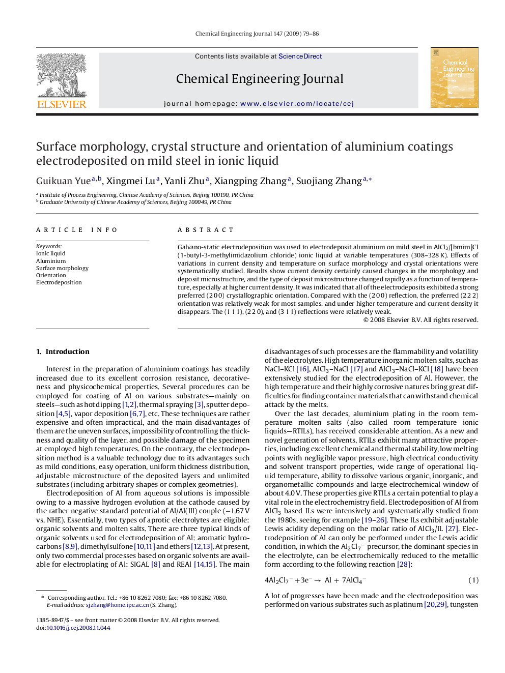 Surface morphology, crystal structure and orientation of aluminium coatings electrodeposited on mild steel in ionic liquid