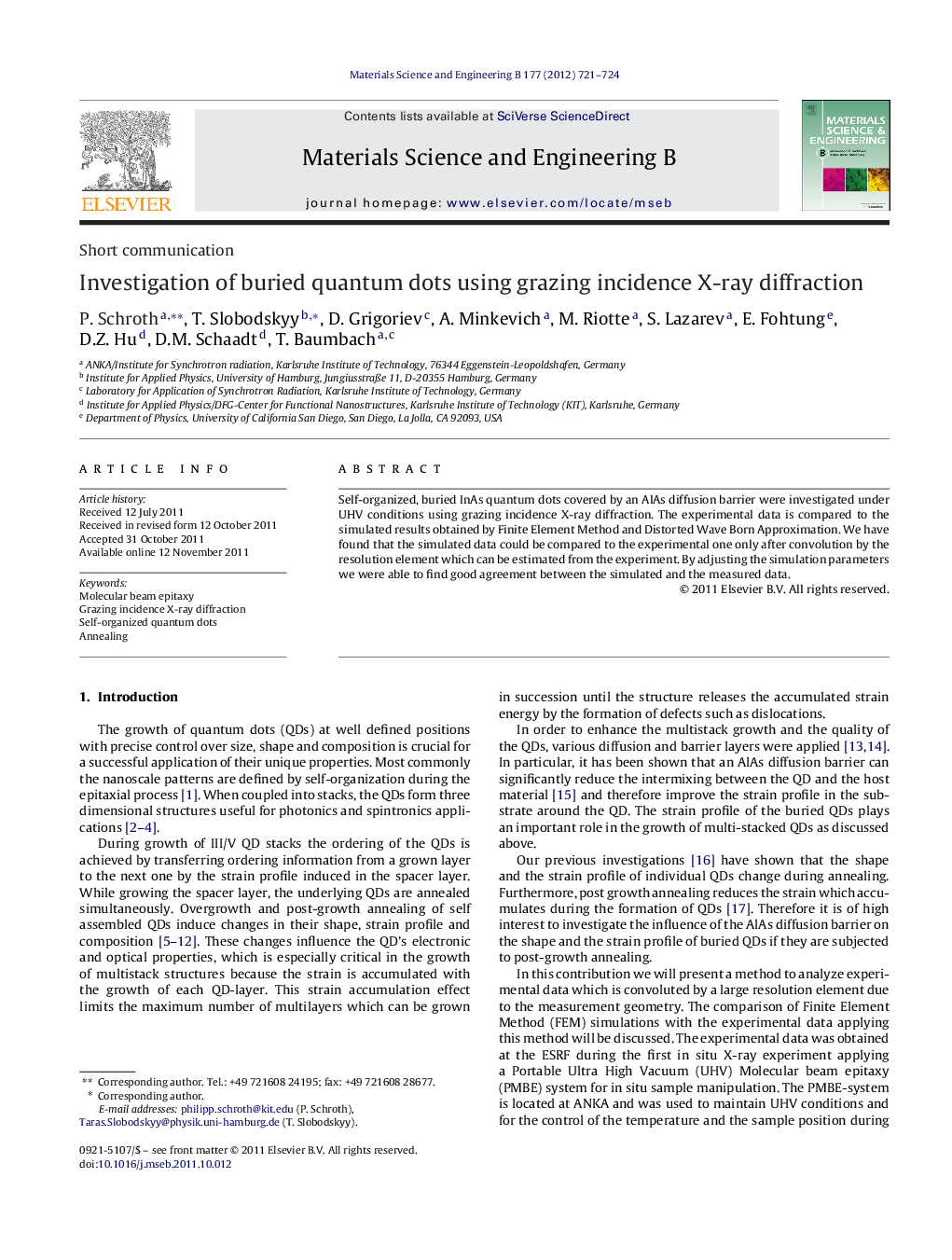 Investigation of buried quantum dots using grazing incidence X-ray diffraction