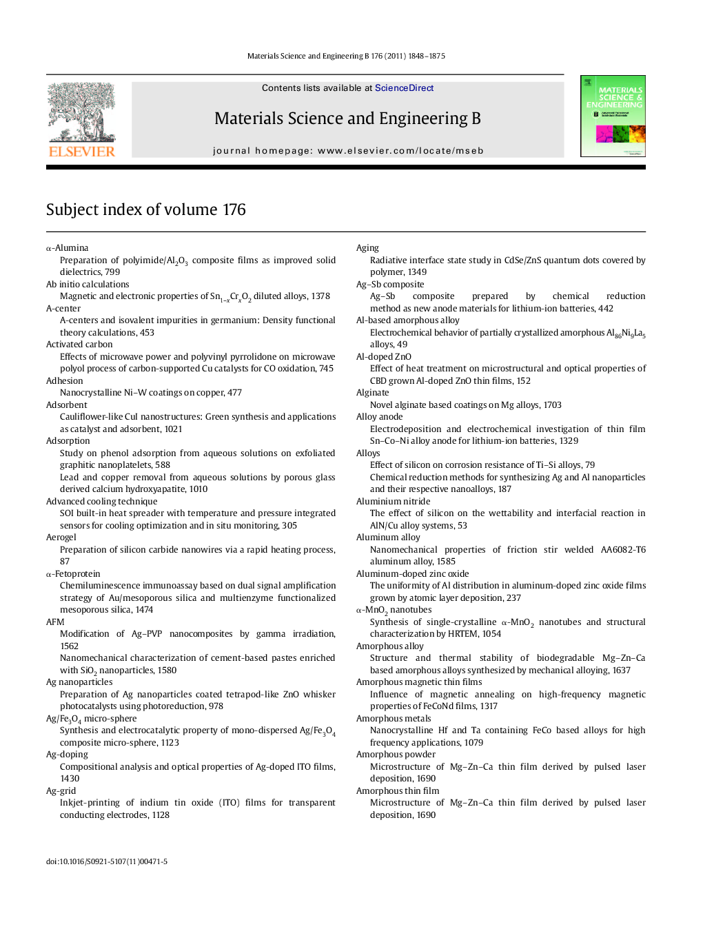 Subject Index