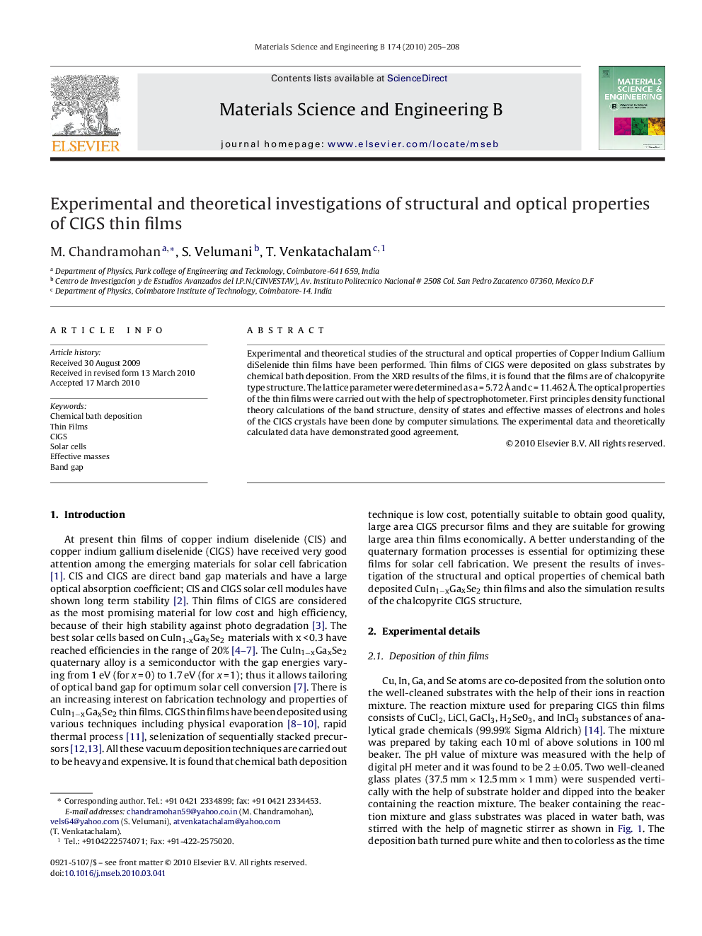 Experimental and theoretical investigations of structural and optical properties of CIGS thin films