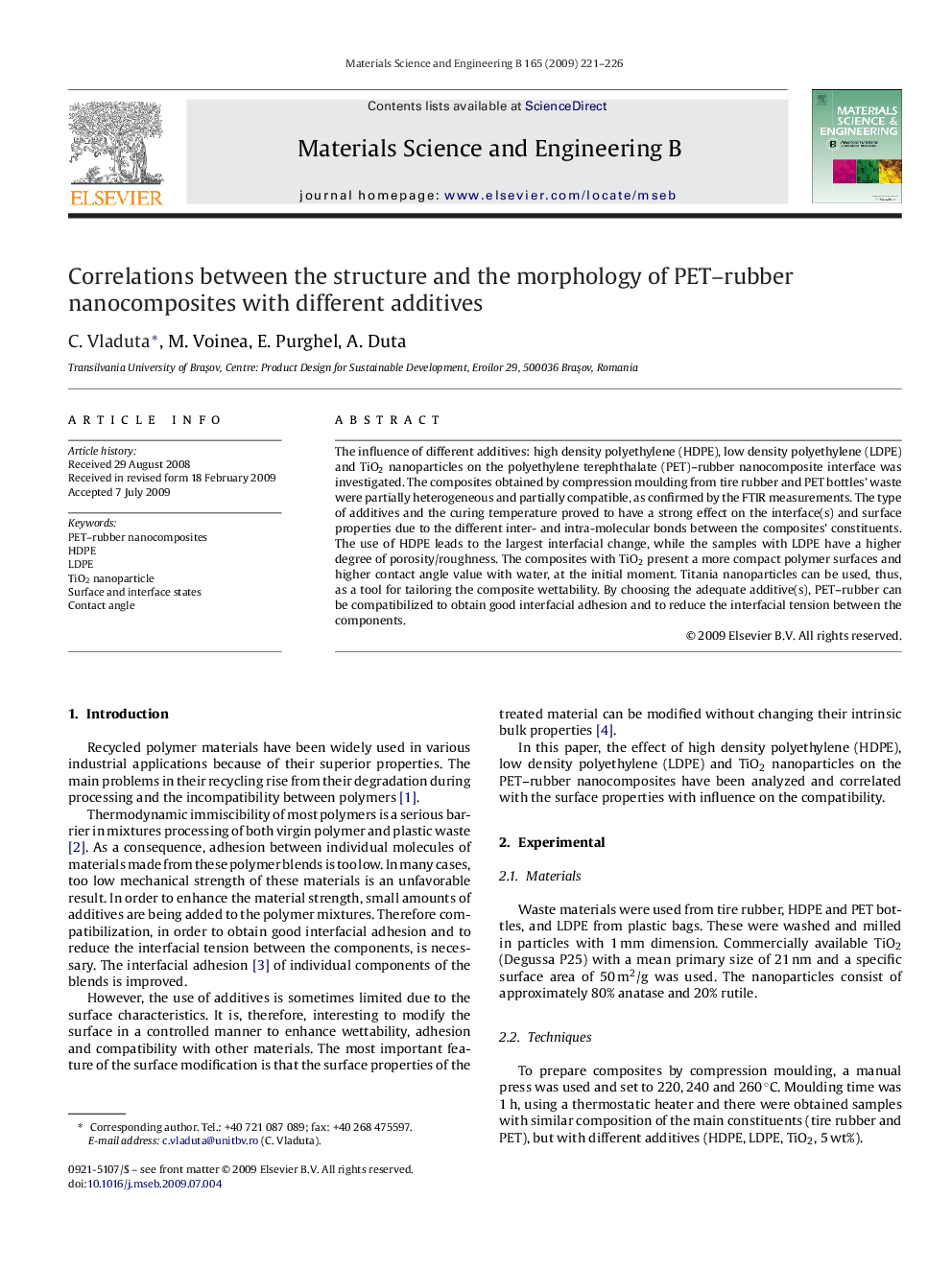 Correlations between the structure and the morphology of PET–rubber nanocomposites with different additives