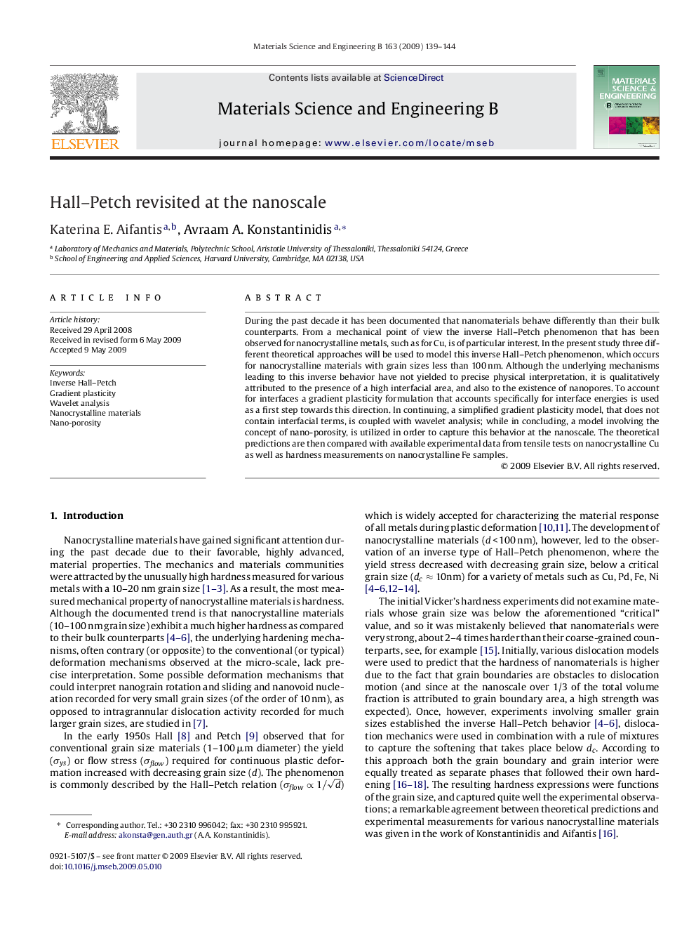 Hall–Petch revisited at the nanoscale