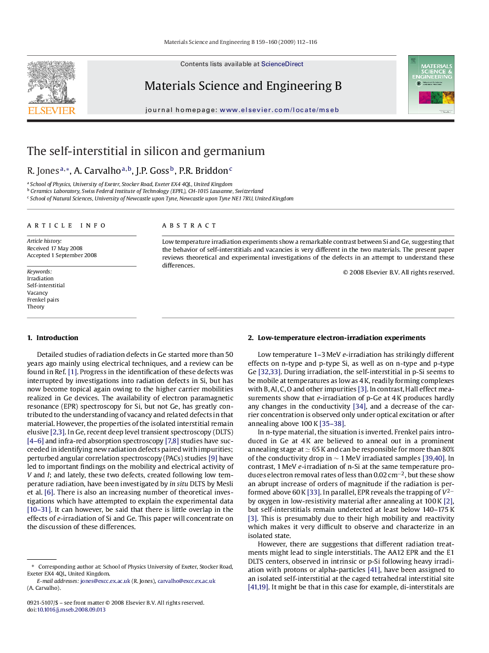 The self-interstitial in silicon and germanium