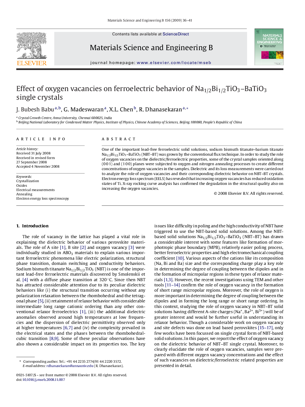 Effect of oxygen vacancies on ferroelectric behavior of Na1/2Bi1/2TiO3–BaTiO3 single crystals