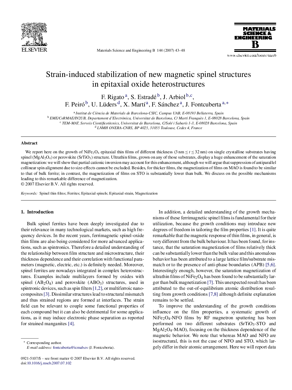 Strain-induced stabilization of new magnetic spinel structures in epitaxial oxide heterostructures