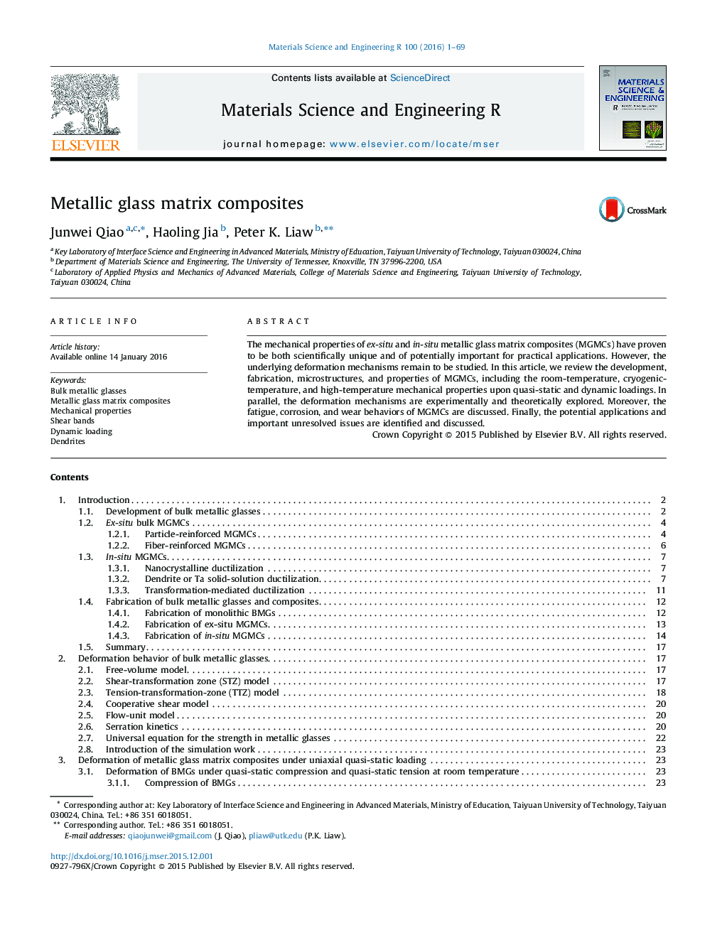 Metallic glass matrix composites