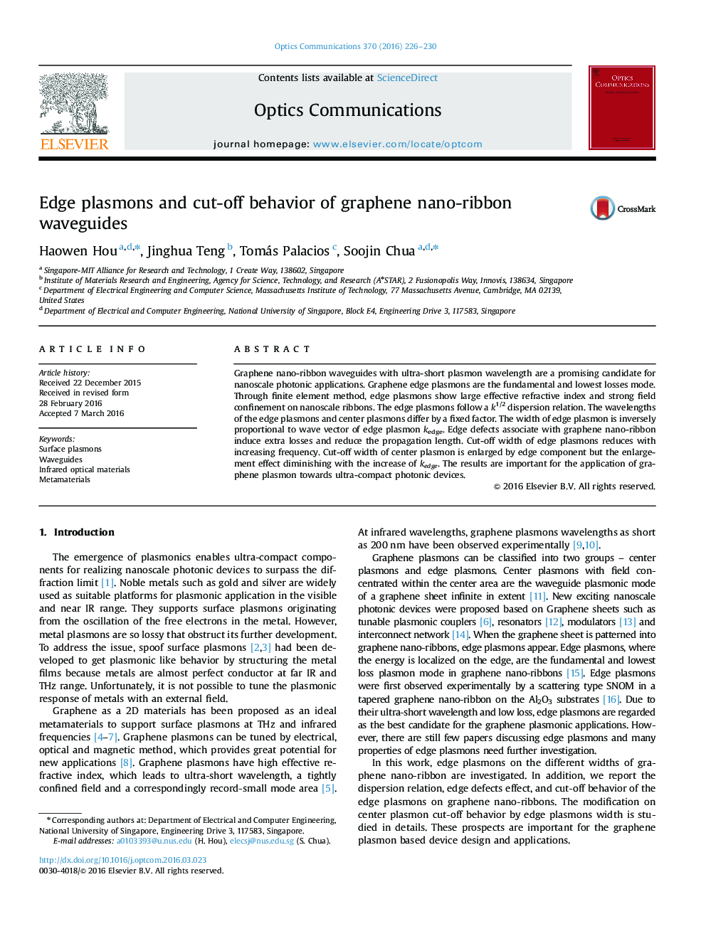 Edge plasmons and cut-off behavior of graphene nano-ribbon waveguides