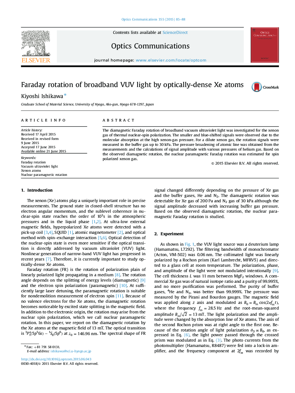 Faraday rotation of broadband VUV light by optically-dense Xe atoms