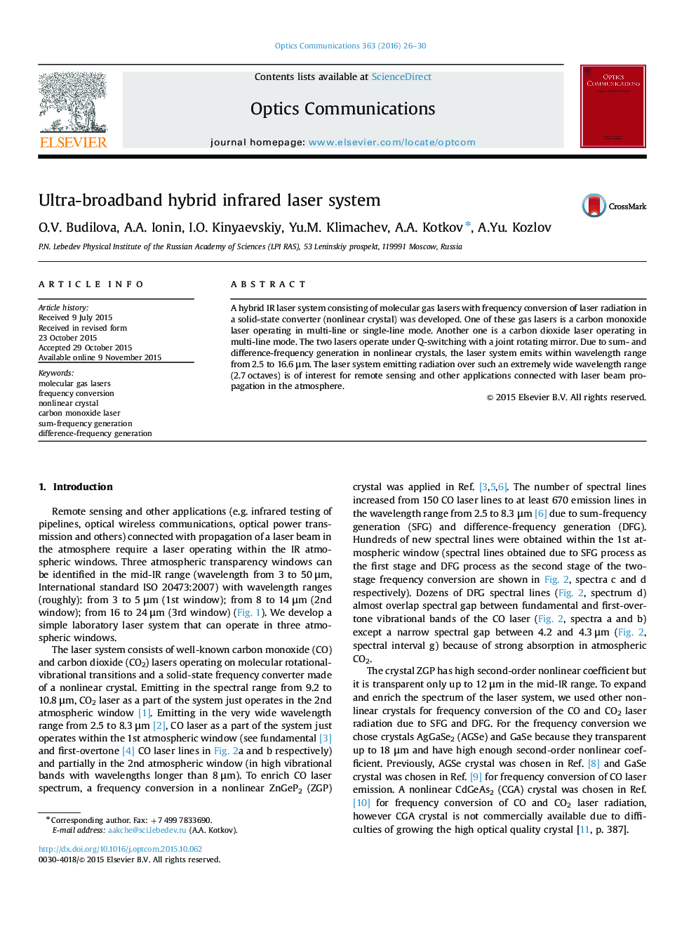 Ultra-broadband hybrid infrared laser system