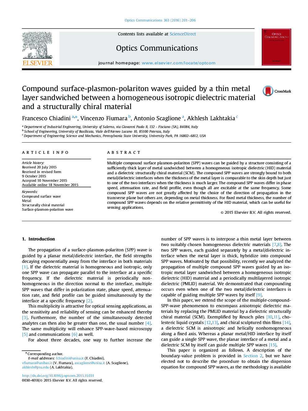 Compound surface-plasmon-polariton waves guided by a thin metal layer sandwiched between a homogeneous isotropic dielectric material and a structurally chiral material