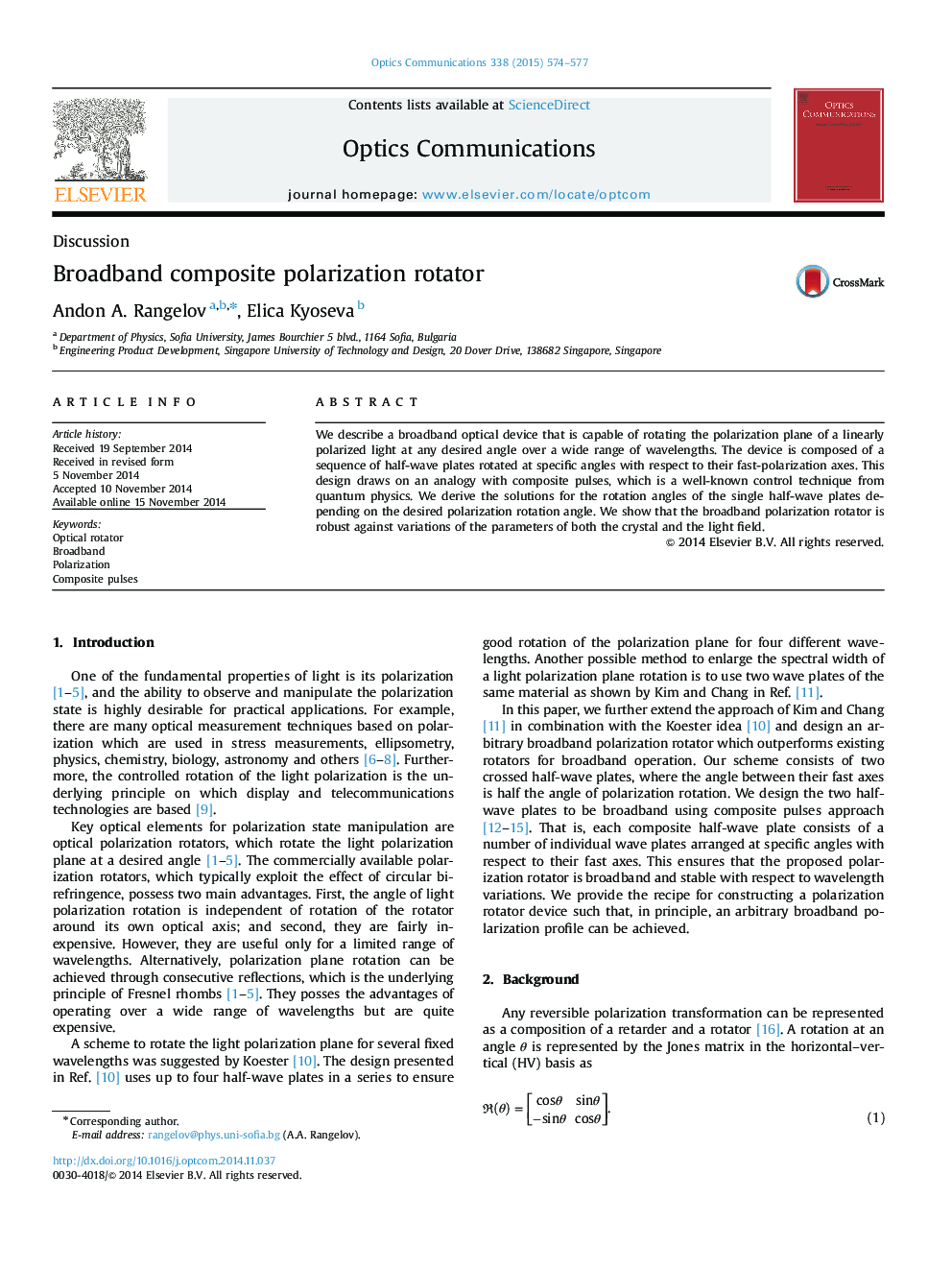 Broadband composite polarization rotator