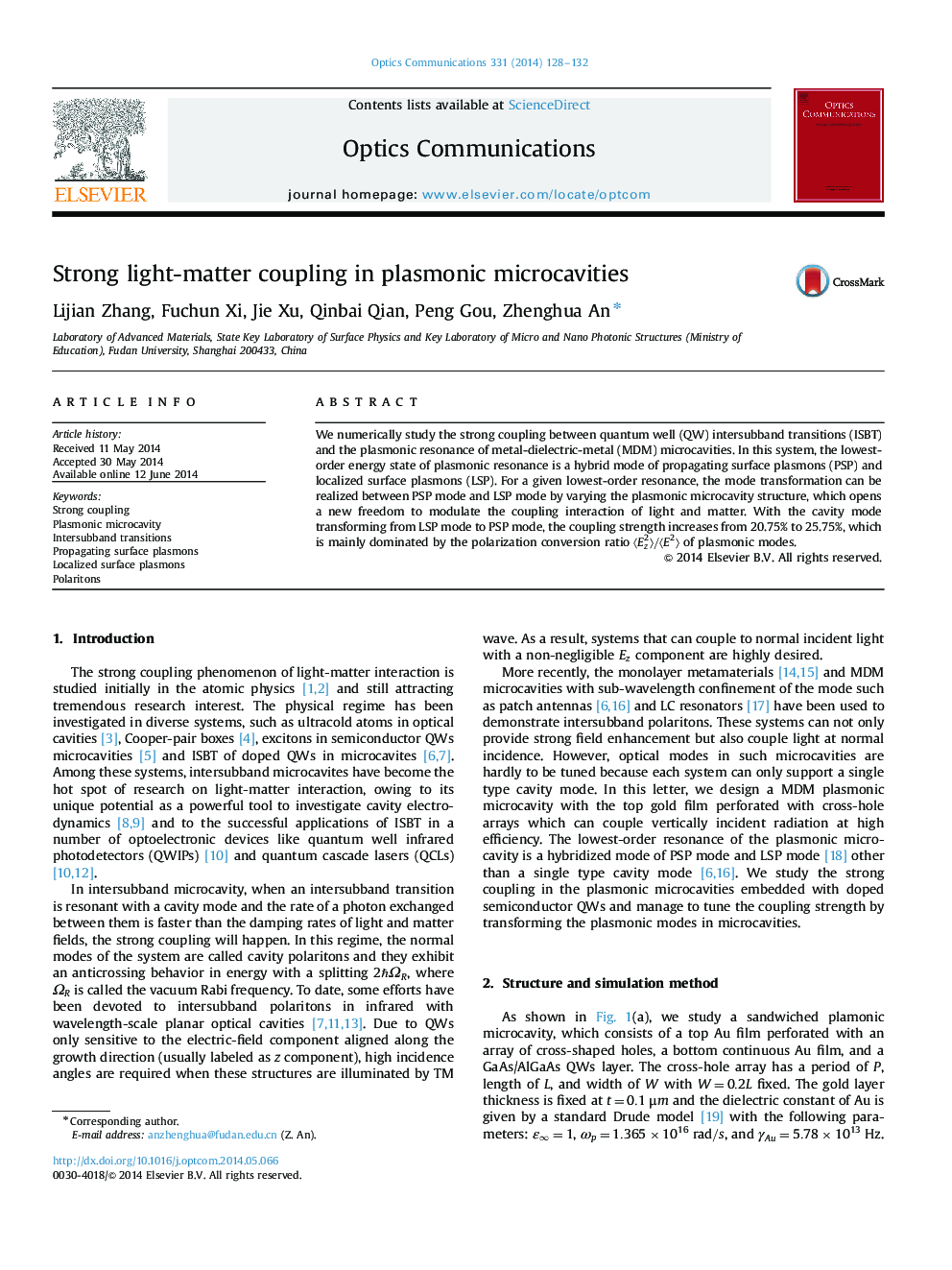 Strong light-matter coupling in plasmonic microcavities