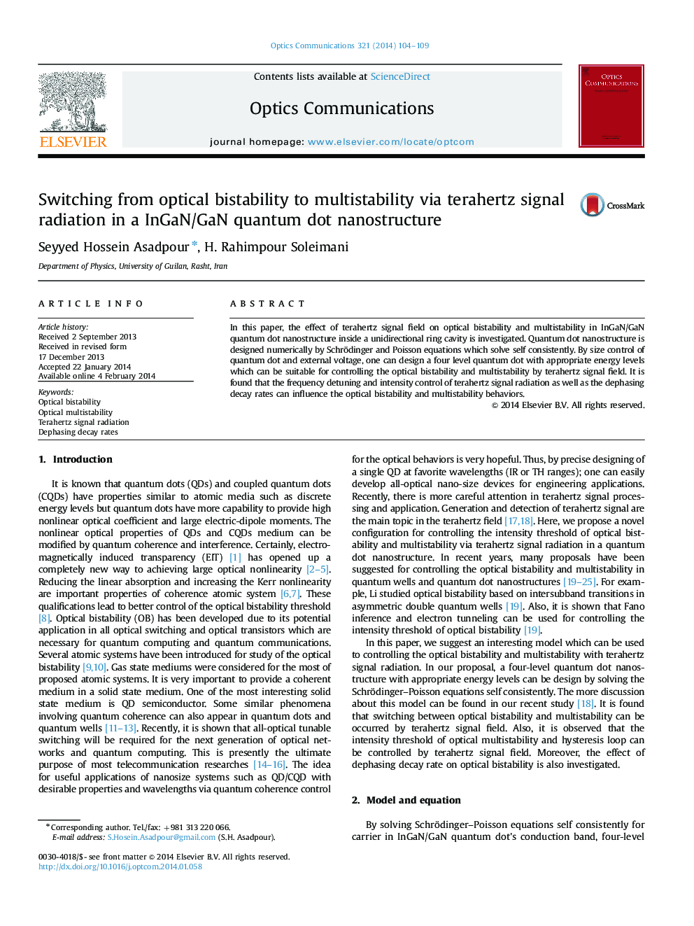 Switching from optical bistability to multistability via terahertz signal radiation in a InGaN/GaN quantum dot nanostructure