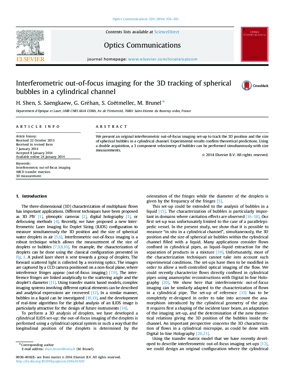 Interferometric out-of-focus imaging for the 3D tracking of spherical bubbles in a cylindrical channel