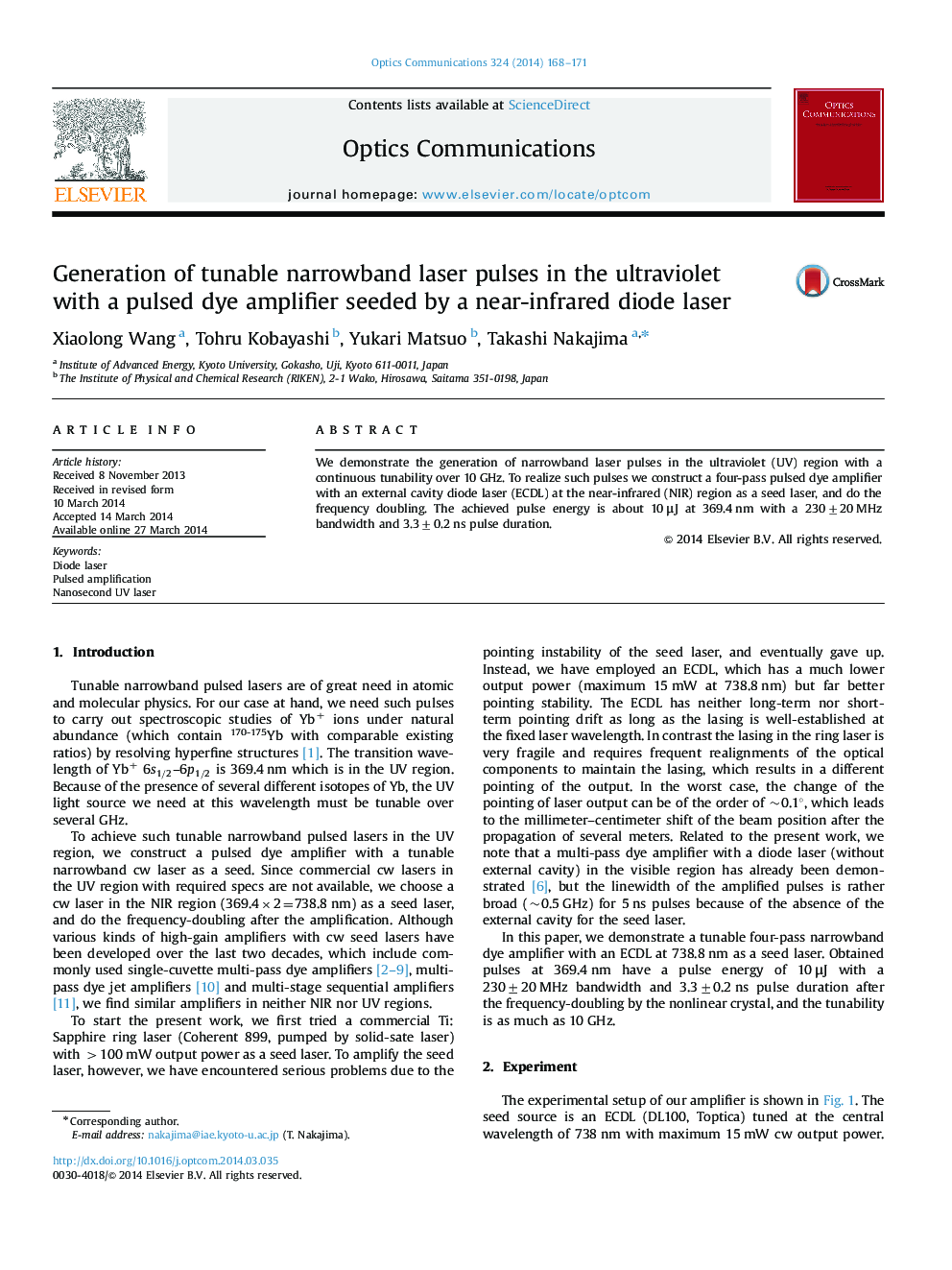 Generation of tunable narrowband laser pulses in the ultraviolet with a pulsed dye amplifier seeded by a near-infrared diode laser