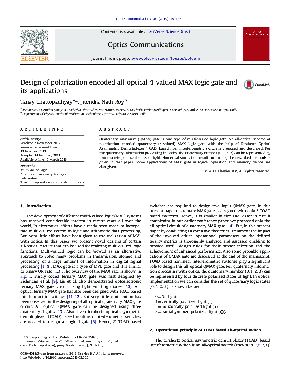 Design of polarization encoded all-optical 4-valued MAX logic gate and its applications