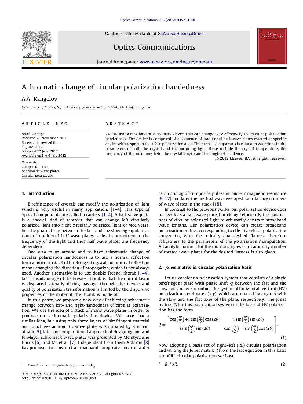 Achromatic change of circular polarization handedness