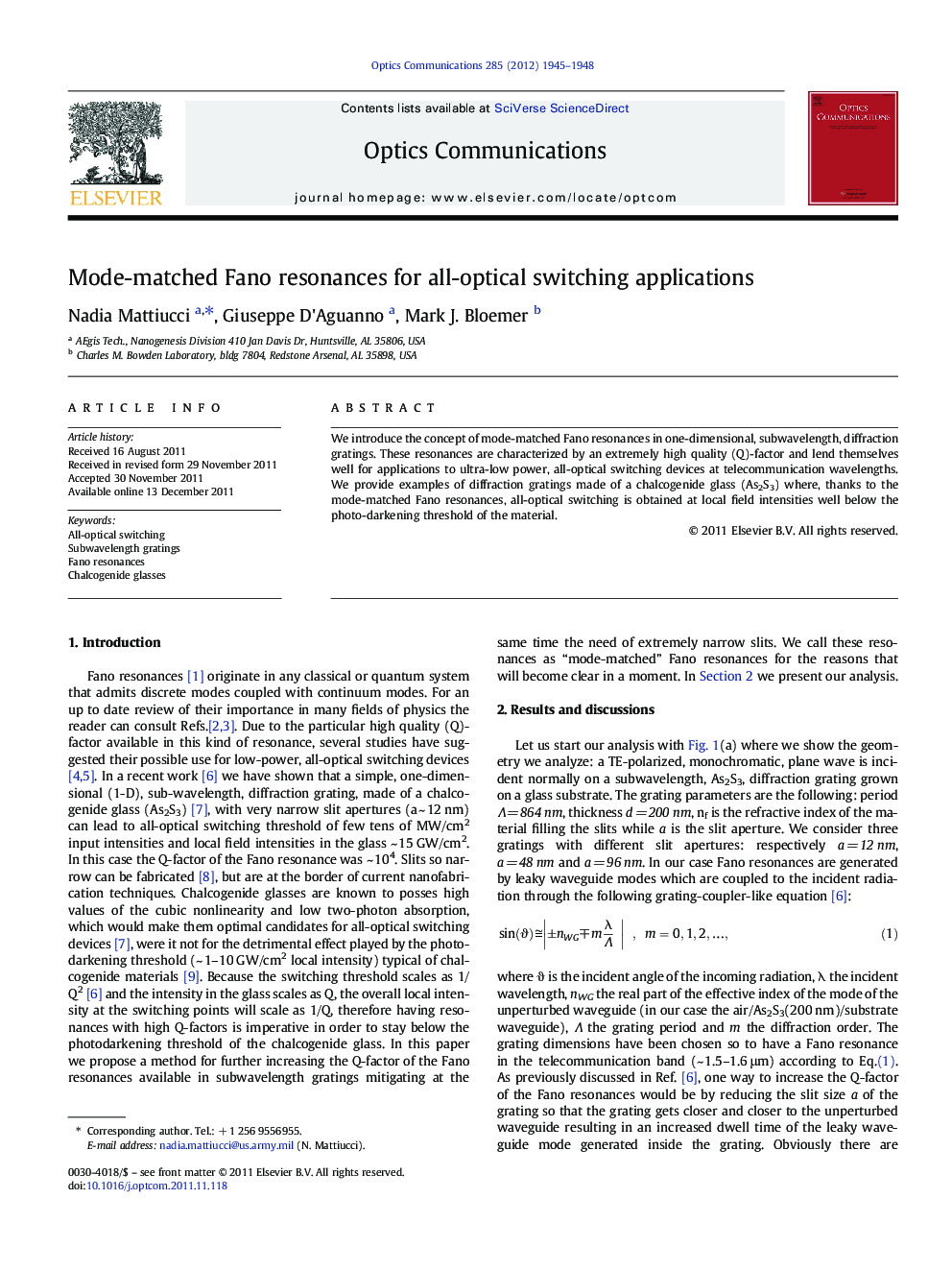 Mode-matched Fano resonances for all-optical switching applications