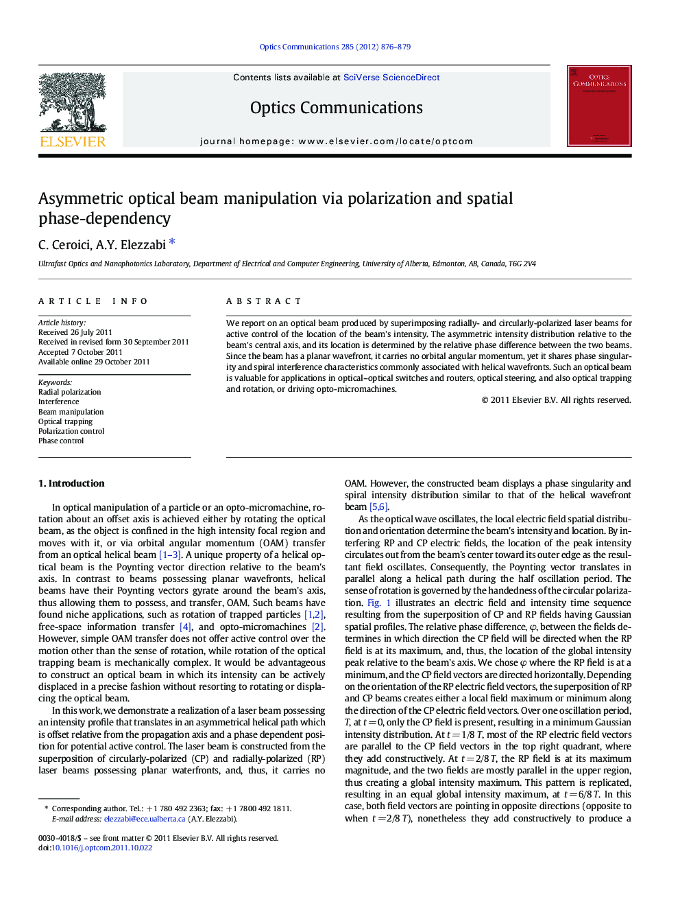 Asymmetric optical beam manipulation via polarization and spatial phase-dependency