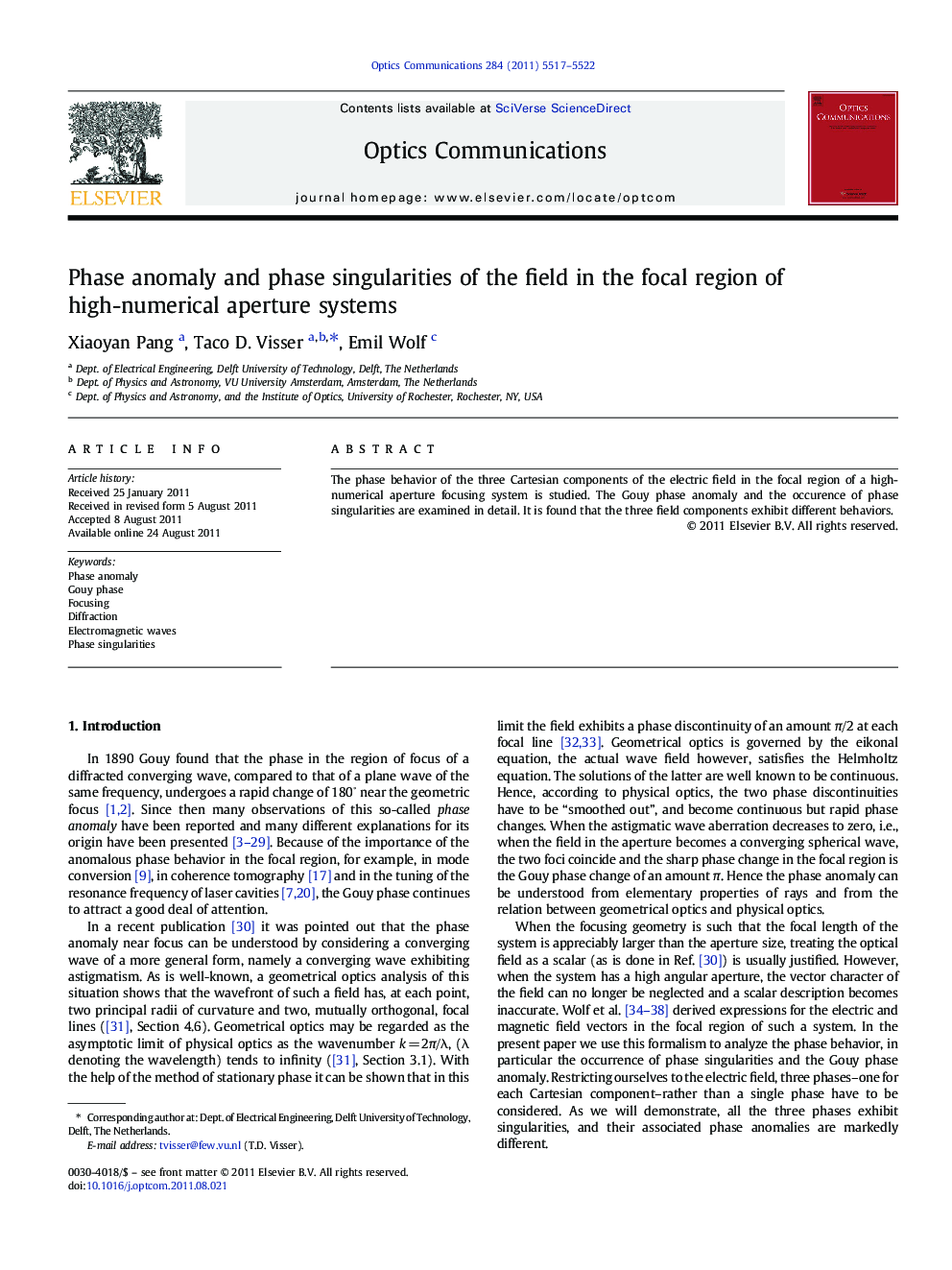 Phase anomaly and phase singularities of the field in the focal region of high-numerical aperture systems