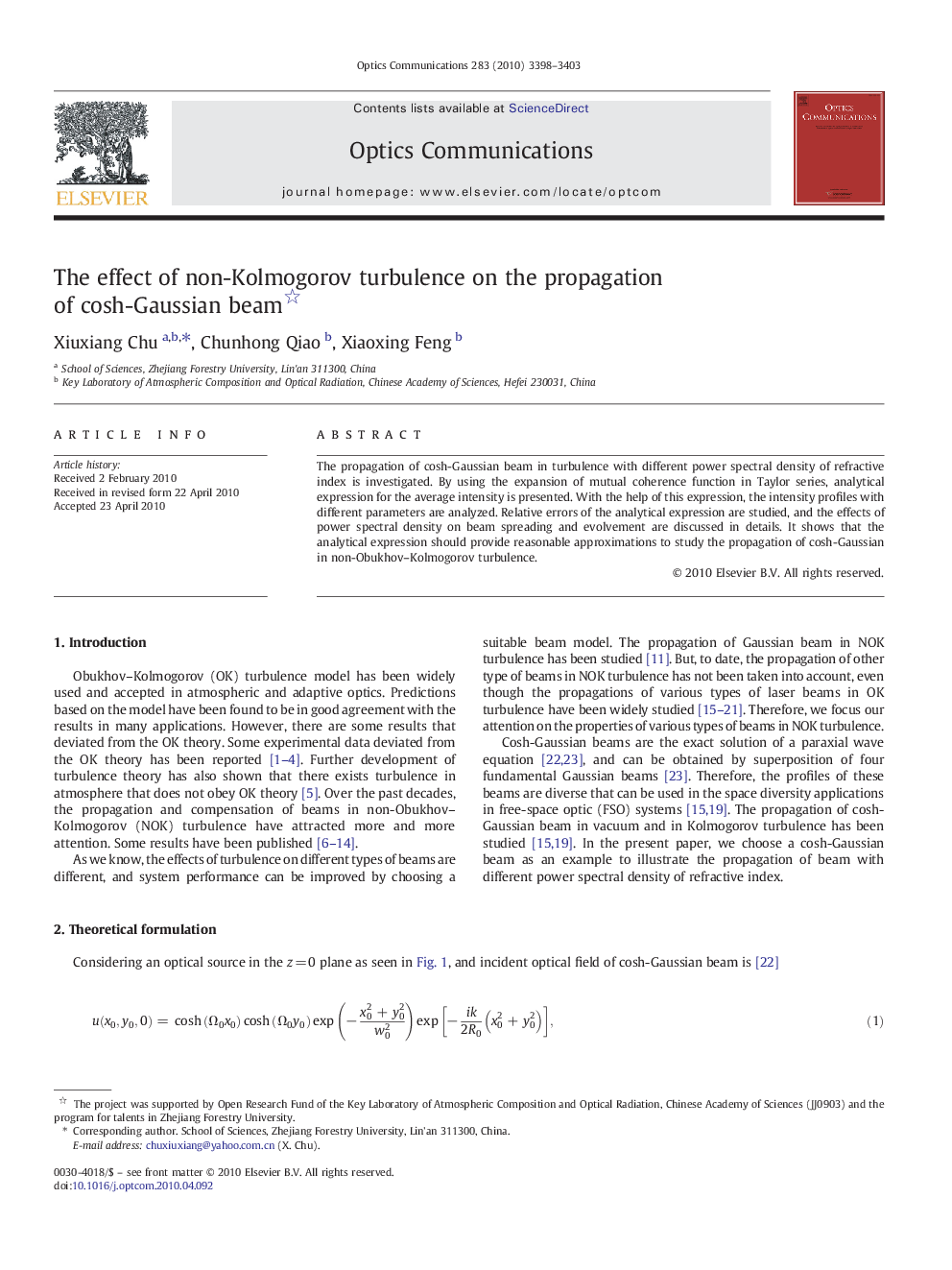 The effect of non-Kolmogorov turbulence on the propagation of cosh-Gaussian beam