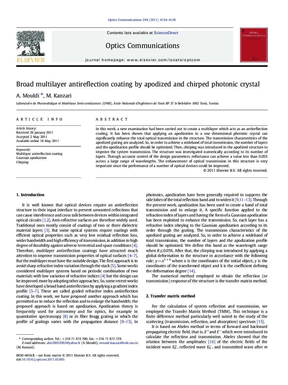 Broad multilayer antireflection coating by apodized and chirped photonic crystal