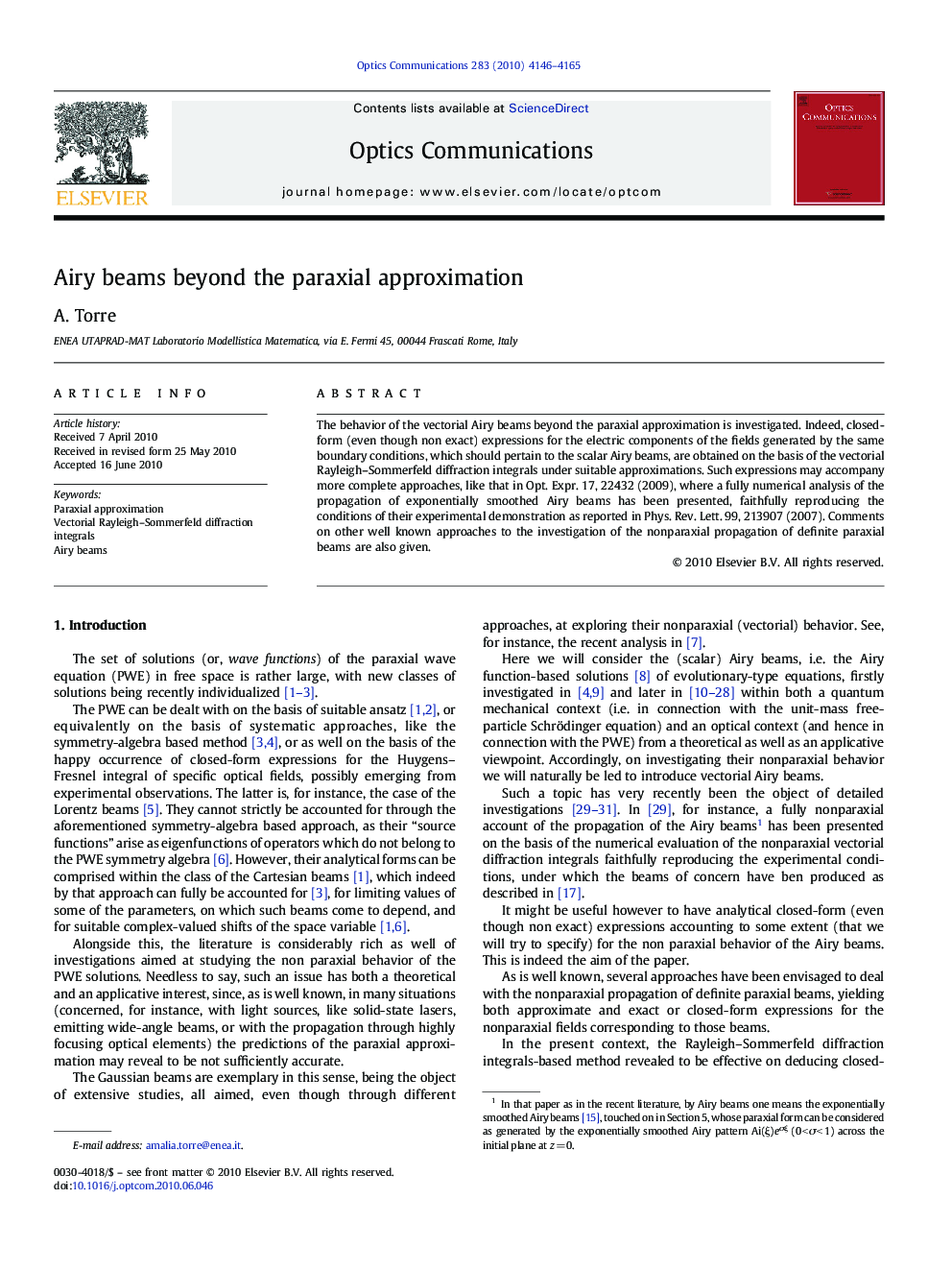 Airy beams beyond the paraxial approximation