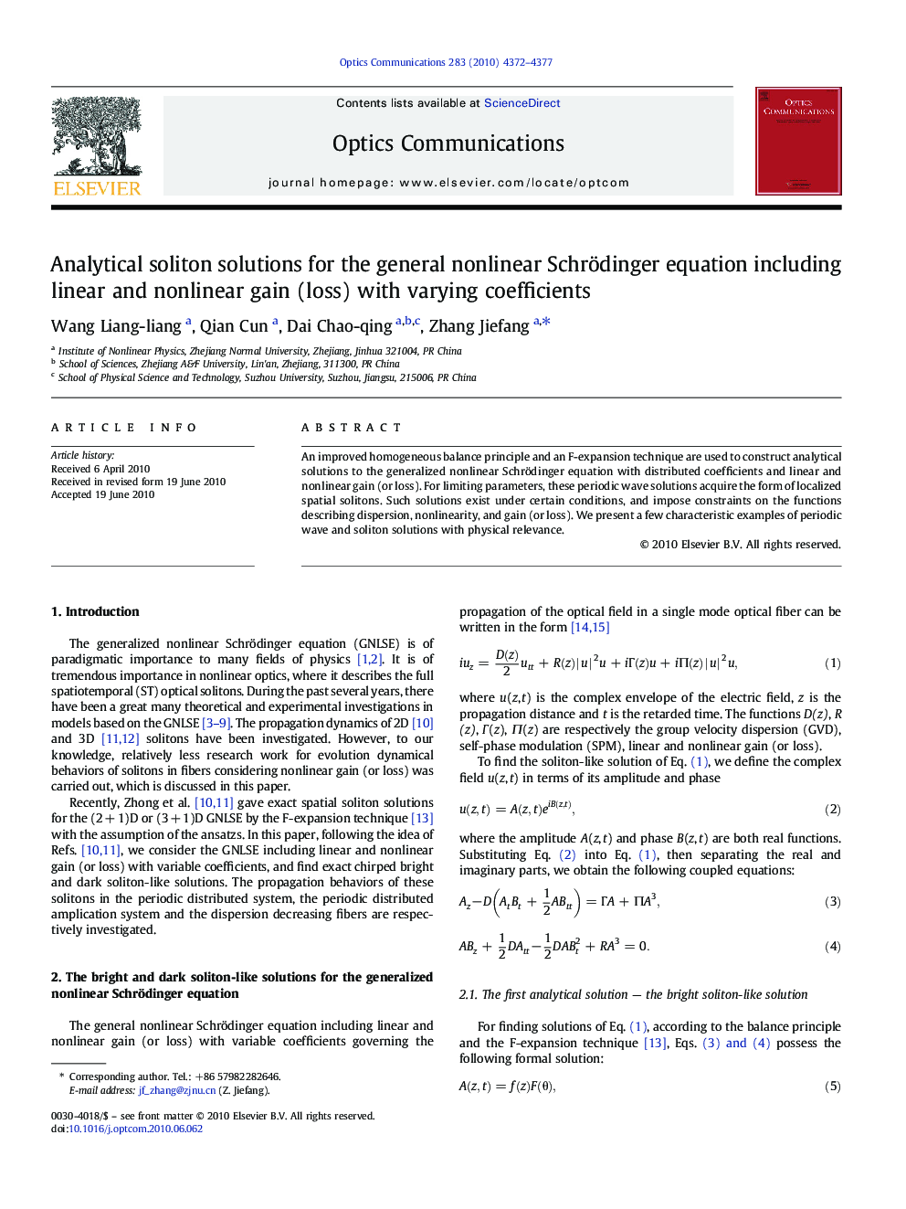 Analytical soliton solutions for the general nonlinear Schrödinger equation including linear and nonlinear gain (loss) with varying coefficients
