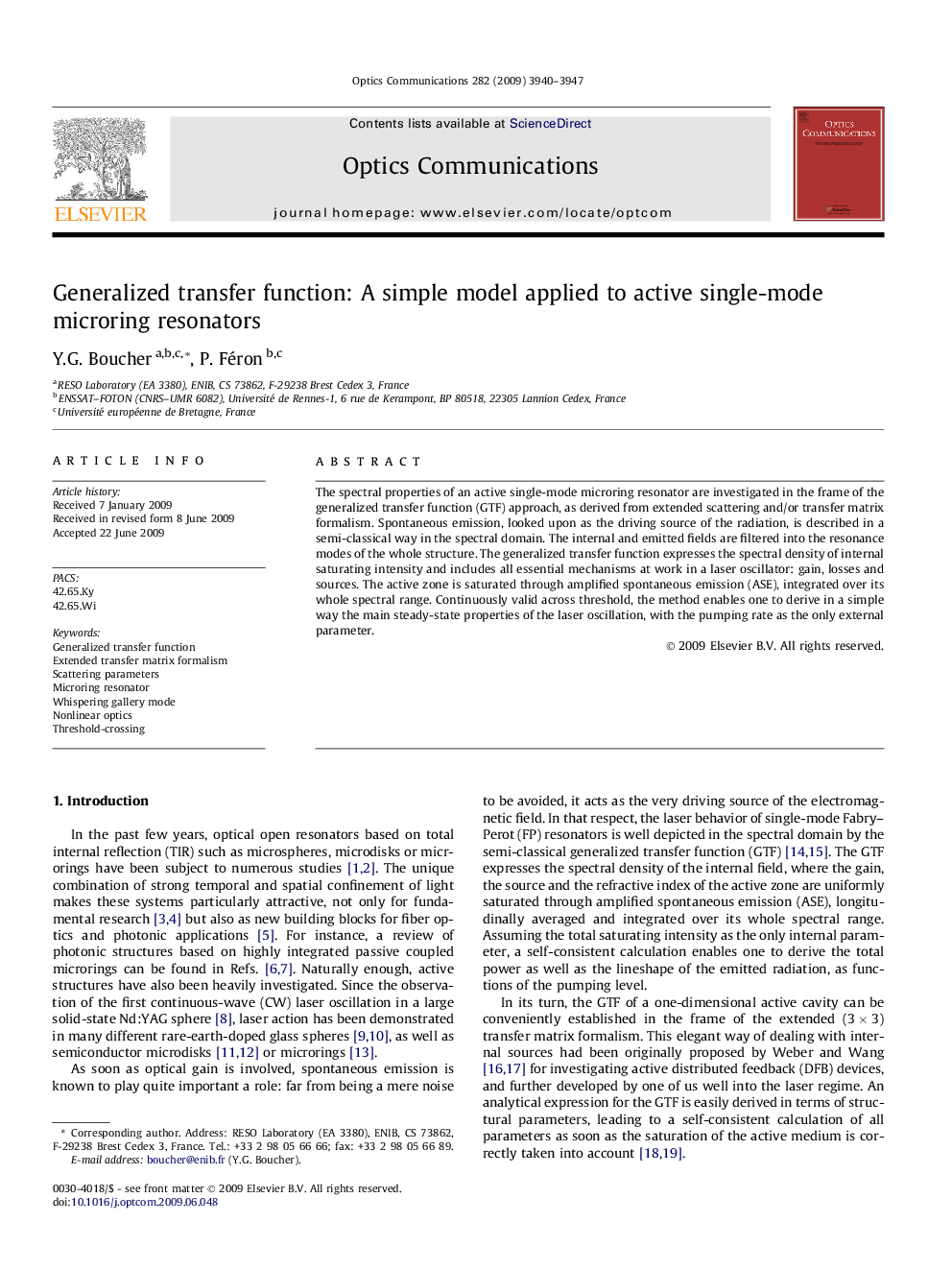 Generalized transfer function: A simple model applied to active single-mode microring resonators