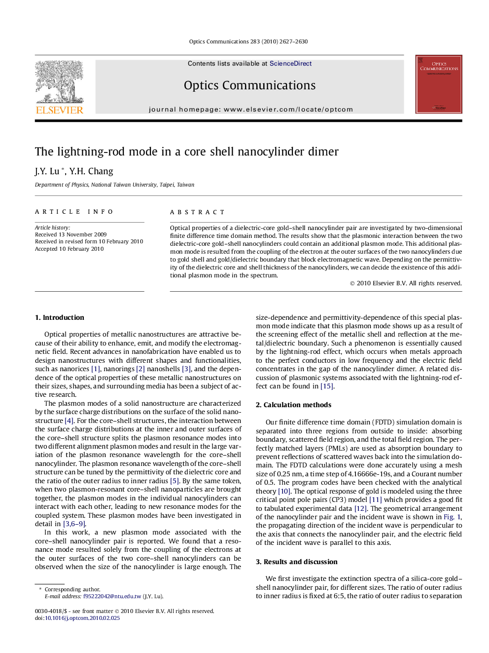 The lightning-rod mode in a core shell nanocylinder dimer