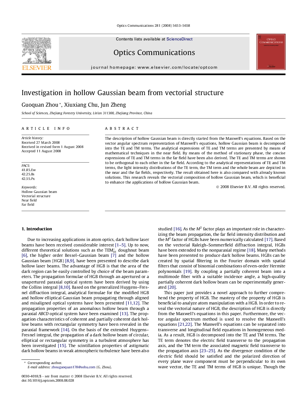 Investigation in hollow Gaussian beam from vectorial structure