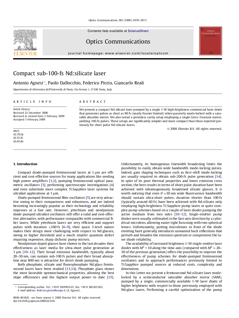 Compact sub-100-fs Nd:silicate laser