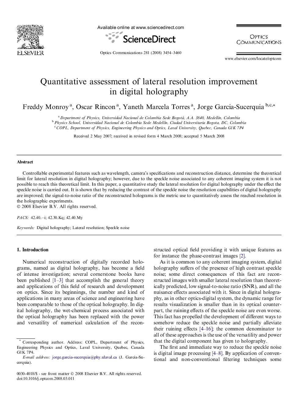 Quantitative assessment of lateral resolution improvement in digital holography