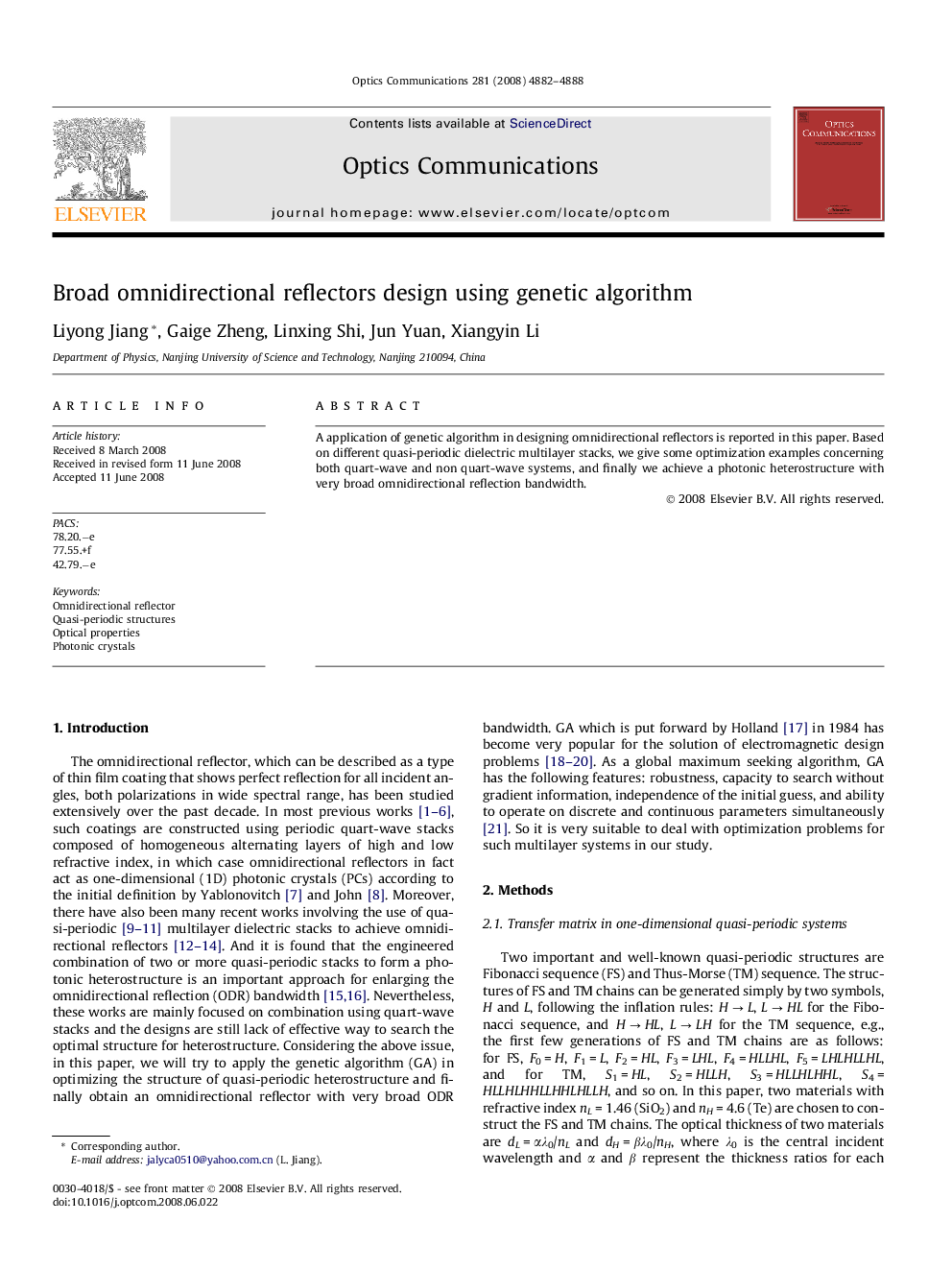 Broad omnidirectional reflectors design using genetic algorithm